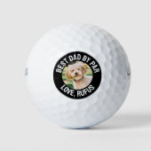 Leuke Beste Papa Door Par Hond Foto Golfballen (Voorkant)