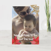 Leuke Beste Papa Ooit Kerstmis Gelukkige Verjaarda Kaart (Voorkant)