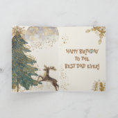 Leuke Beste Papa Ooit Kerstmis Gelukkige Verjaarda Kaart (Binnen)