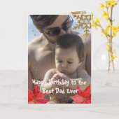 Leuke Beste Papa Ooit Kerstmis Gelukkige Verjaarda Kaart (Gele Bloem)