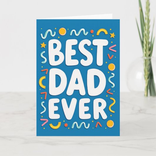 Leuke Beste Papa Ooit Type Kaart (Voorkant)