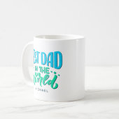 Leuke Beste Papa Retro Vaderdag Koffiemok (Voorkant links)