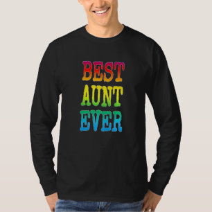 Leuke beste tante ooit regenboog kleur tante zus a t-shirt