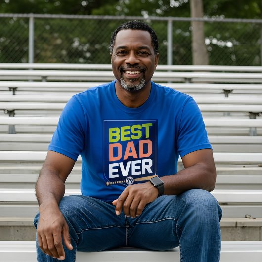 Leuke Beste Vader Ooit Baseball Bat & Ball Crest D T-shirt