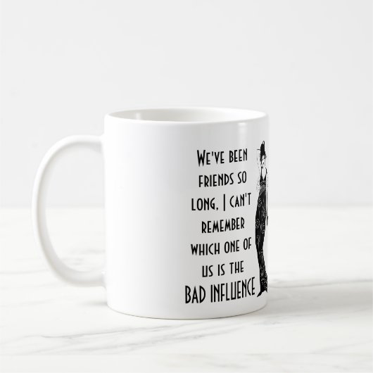 Leuke Beste Vriend(in) SLECHTE INVLOED Citaat Humo Koffiemok (Links)