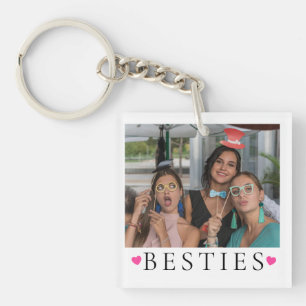 Leuke BESTIE 2 dubbelzijdige foto-sleutelhanger  Sleutelhanger