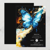 Leuke Betoverende Vlinder Verjaardag Kaart (Voorkant / Achterkant)