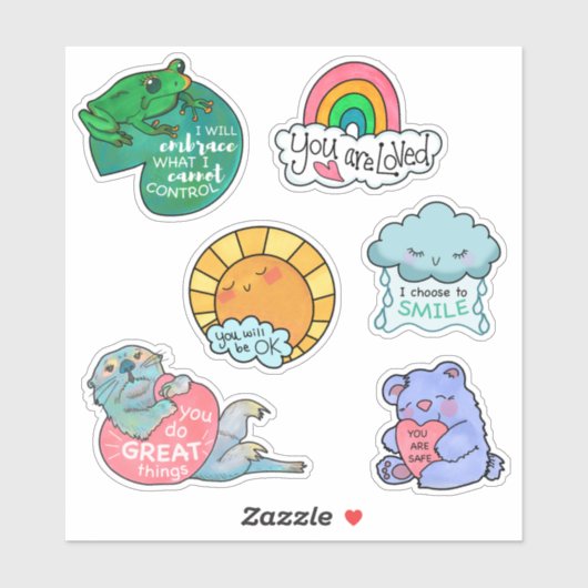 Leuke bevestiging Kinder custom-cut vinyl Sticker (Vel)