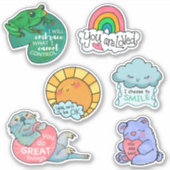 Leuke bevestiging Kinder custom-cut vinyl Sticker (Voorkant)