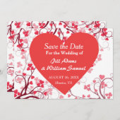 Leuke bewaar de datum valentijnshart save the date (Voorkant / Achterkant)