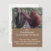 Leuke bewegende aankondiging van adreswijziging (Voorkant / Achterkant)