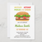 Leuke bewerkbare BBQ of Cookout Party Kaart voor k (Voorkant)