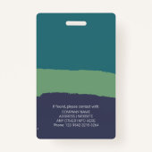 Leuke bewerkbare kleuren QR Code & Logo ID Badge (Achterkant)