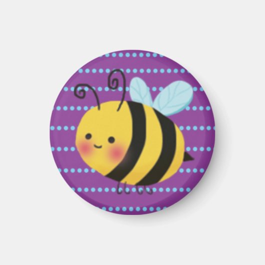 Leuke Bezige Bumble Bee Magneet (Voorkant)