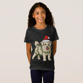 Leuke Bichon Frise Santa Kerstboom Lichten Xmas T-shirt