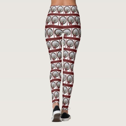 Leuke Bichon Kerstmis Leggings (Achterkant)