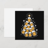 Leuke Bier Kerstboom Feest Drinken Feestdagenkaart (Voorkant / Achterkant)