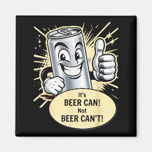 Leuke bierblik kan geen bier drinken feestje zegge magneet