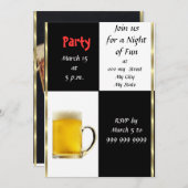 Leuke bierfeest uitnodiging (Voorkant / Achterkant)