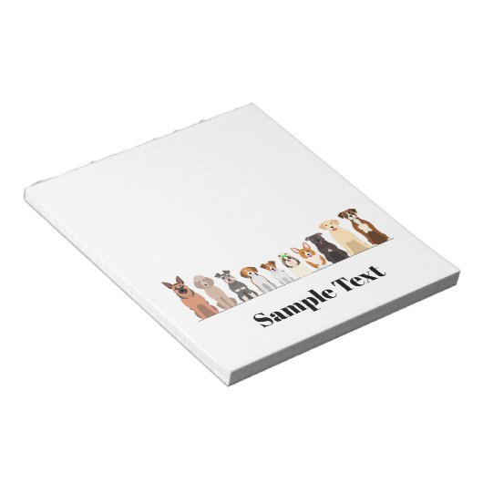 Leuke big&small honden design notitieblok (Schuin)
