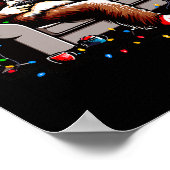 Leuke Bigfoot Gamer Kerstmis Sasquatch Xmas Geloof Poster (Hoek)