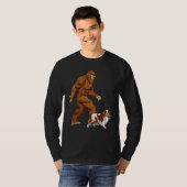 Leuke Bigfoot Walking Cavalier King Charles Spanie T-shirt (Voorkant volledig)