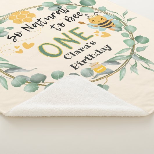 Leuke Bijen 1e Eerste Verjaardagsfeestgeschenk Sherpa Deken (3/4)