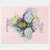 Leuke bijen en regenboog wassen fleece deken (Voorkant (Horizontaal))