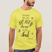 Leuke bijen soorten woord zoals honing Modern geel T-shirt (Voorkant)