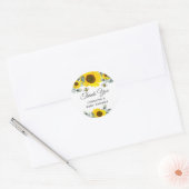 Leuke Bijen & Zonnebloemen Eucalyptus Baby shower Ronde Sticker (Envelop)