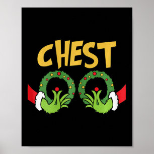 Leuke bijpassende kastanjes koppels kerst familie poster