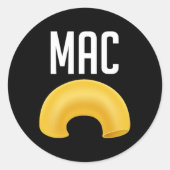 Leuke bijpassende macaroni en kaas Halloween kostu Ronde Sticker (Voorkant)