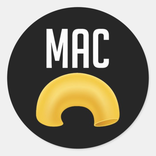 Leuke bijpassende macaroni en kaas Halloween kostu Ronde Sticker (Voorkant)