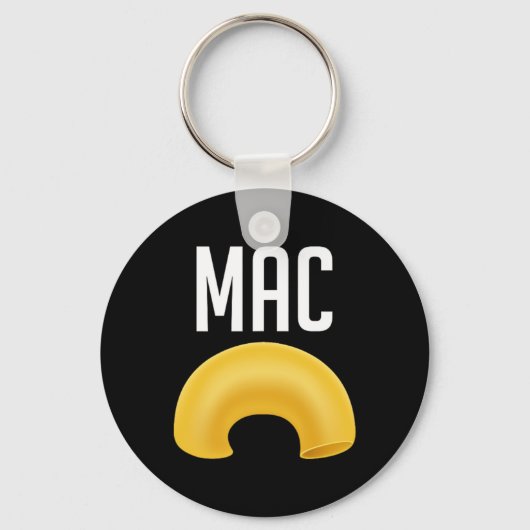 Leuke bijpassende macaroni en kaas Halloween kostu Sleutelhanger (Voorkant)