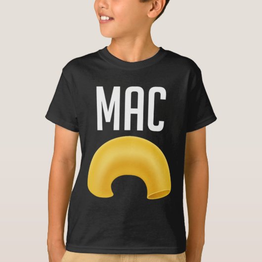Leuke bijpassende macaroni en kaas Halloween kostu T-shirt (Voorkant)