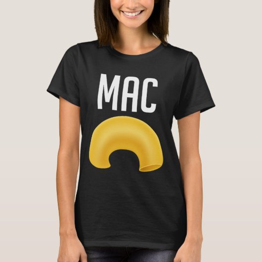 Leuke bijpassende macaroni en kaas Halloween kostu T-shirt (Voorkant)