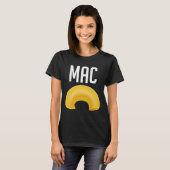 Leuke bijpassende macaroni en kaas Halloween kostu T-shirt (Voorkant volledig)