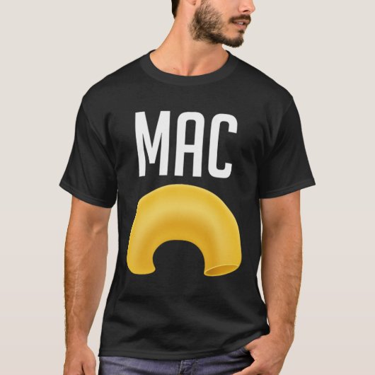 Leuke bijpassende macaroni en kaas Halloween kostu T-shirt (Voorkant)