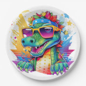 Leuke bijpassende verjaardag krokodillenfeest papieren bordje (Voorkant)
