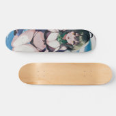 Leuke bikini dragen anime meisje persoonlijk skateboard (Horizontaal)