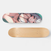 Leuke bikini dragen anime meisje persoonlijk skateboard (Horizontaal)