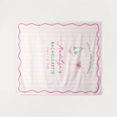 Leuke Bikini's & Martinis Bachelorette Foto Achter Wandkleed (Voorkant (horizontaal))