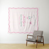 Leuke Bikini's & Martinis Bachelorette Foto Achter Wandkleed (In Situ (horizontaal))