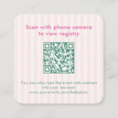 Leuke Bikinis Martinis Bachelorette QR Code-regist Informatiekaartje (Voorkant)