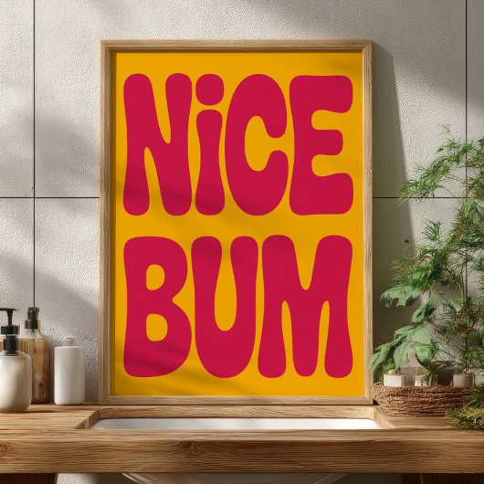 LEUKE BILL Funny Badkamer Humor Retro Minimalistis Poster