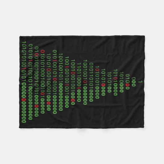 Leuke binaire kerstboom computerprogrammeurs en fleece deken (Voorkant (Horizontaal))