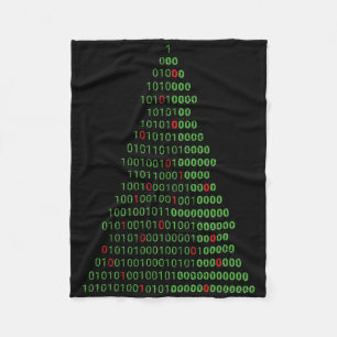 Leuke binaire kerstboom computerprogrammeurs en fleece deken