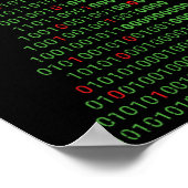 Leuke binaire kerstboom computerprogrammeurs en poster (Hoek)