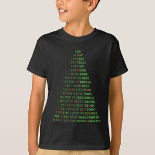 Leuke binaire kerstboom computerprogrammeurs en t-shirt