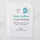 Leuke Bingo Verjaardagsfeestje of Groepsactiviteit Kaart (Achterkant)